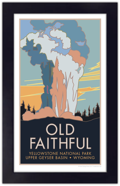 Old Faithful, Yellowstone National Park, Wyoming - Poster