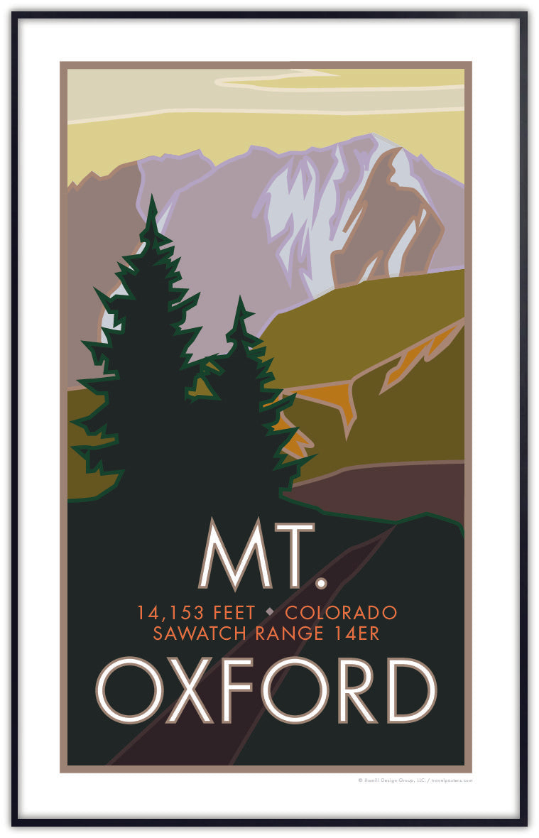 Mt. Oxford, Colorado - Colorado 14er - Poster