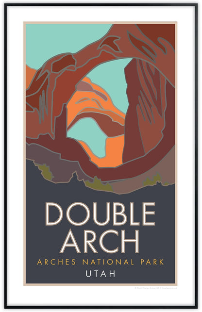 Double Arch, Arches National Park framed poster