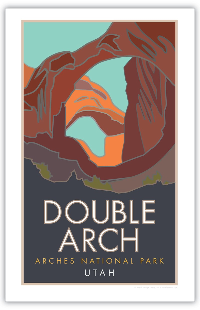 Double Arch, Arches National Park, Utah - Poster