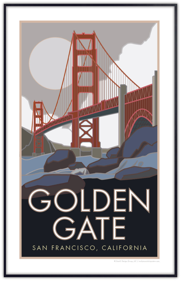 Golden Gate Bridge 2, San Francisco, California - Poster