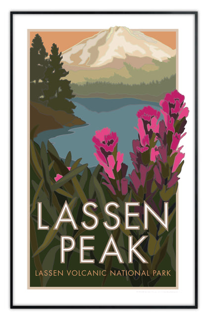 Lassen Peak - California- Poster