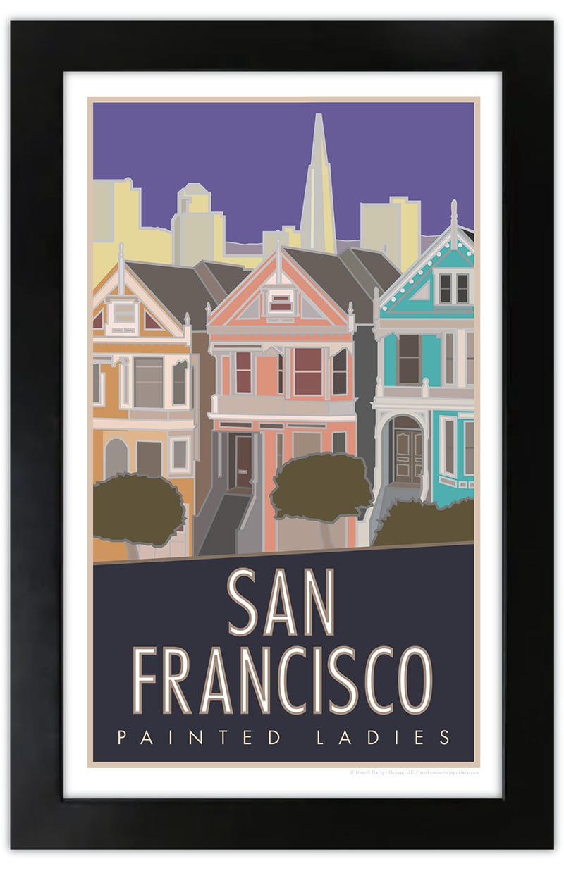 San Francisco (Painted Ladies), California - Poster