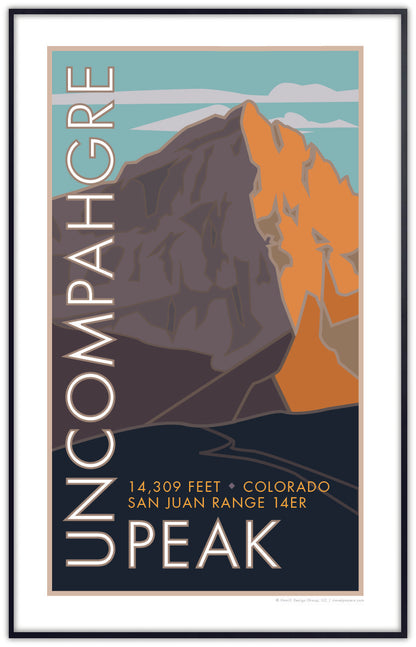 Uncompaghre Peak, Colorado - Colorado 14er - Poster