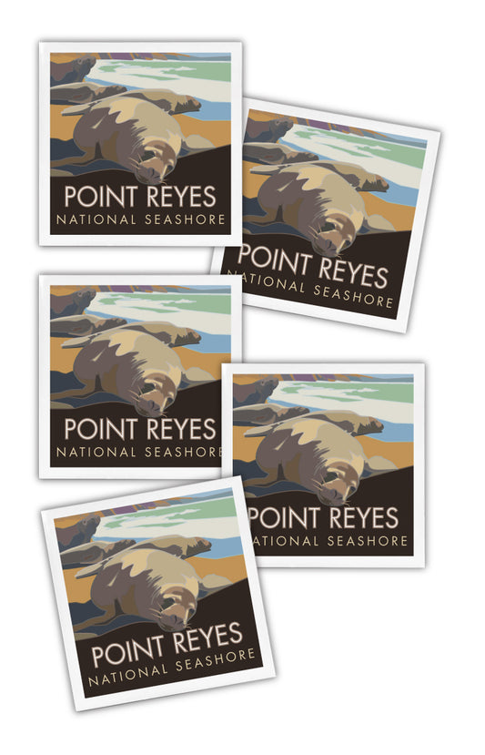 Point Reyes National Seashore - 4.25" x 4.25" Ceramic Coaster