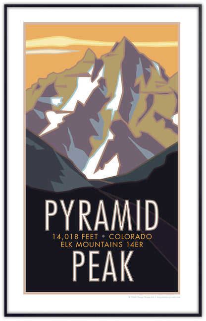 Pyramid Peak, Colorado - Colorado 14er - Poster