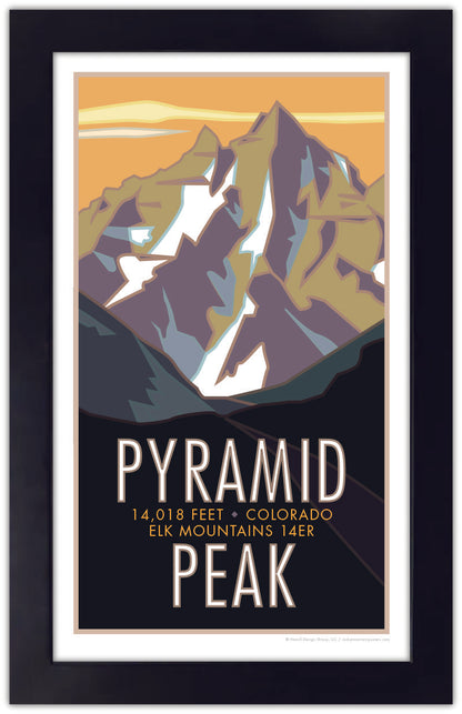 Pyramid Peak, Colorado - Colorado 14er - Poster