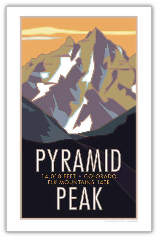 Pyramid Peak, Colorado - Colorado 14er - Poster