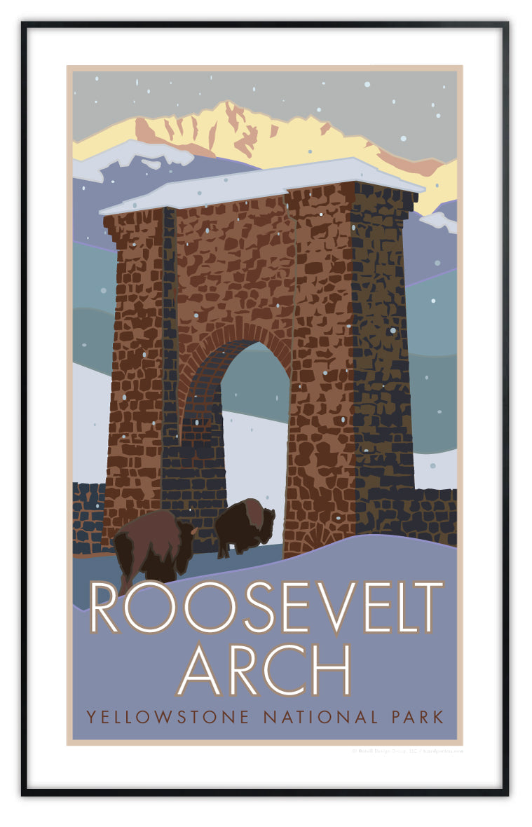 Yellowstone National Park (Roosevelt Arch) - Poster