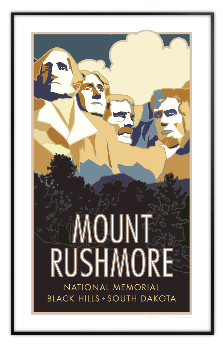 Mt. Rushmore National Memorial, South Dakota - Poster