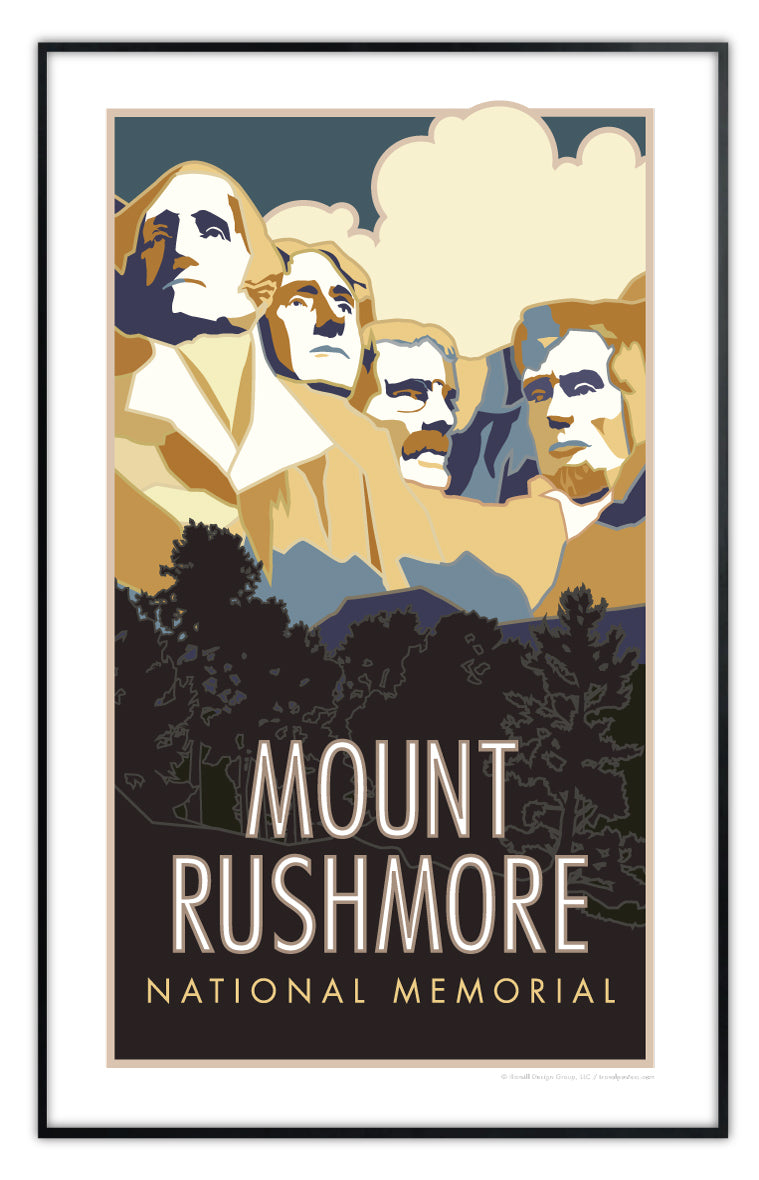 Mt. Rushmore National Memorial, South Dakota - Poster