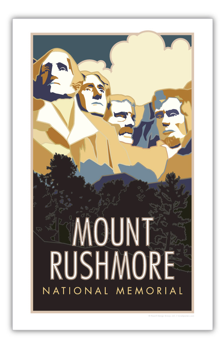 Mt. Rushmore National Memorial, South Dakota - Poster