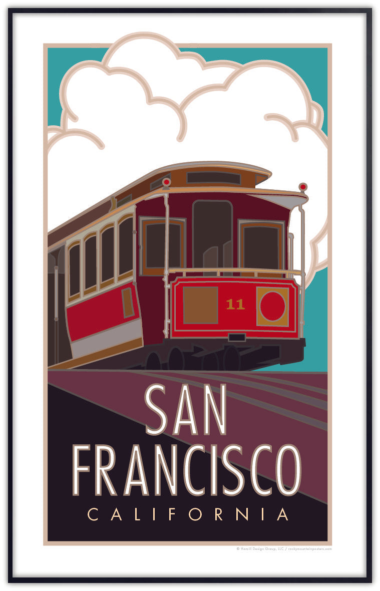 San Francisco (Cable Car), California - Poster