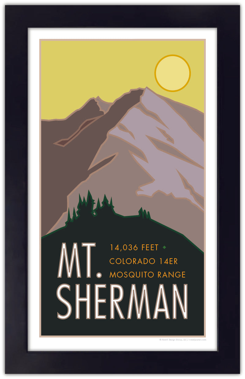 Mt. Sherman, Colorado - Colorado 14er - Poster