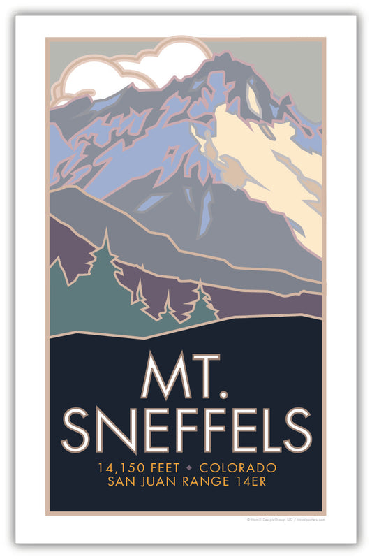 Mt. Sneffels, Colorado - Colorado 14er - Poster