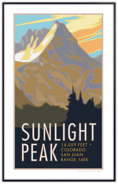 Sunlight Peak, Colorado - Colorado 14er - Poster