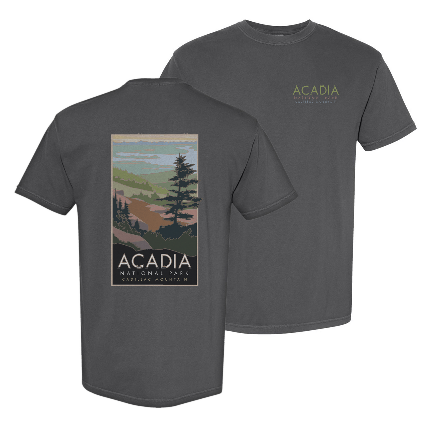 Acadia National Park, Cadillac Mountain, Maine - Comfort Colors Heavyweight T-Shirt