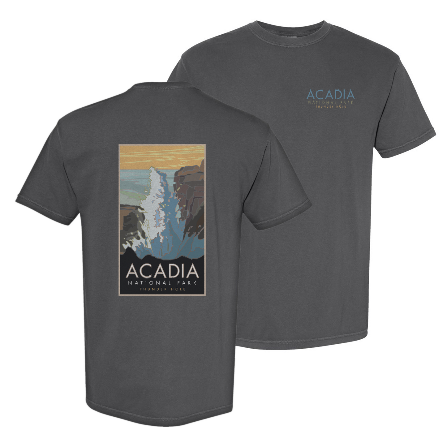 Acadia National Park, Thunder Hole, Maine - Comfort Colors Heavyweight T-Shirt