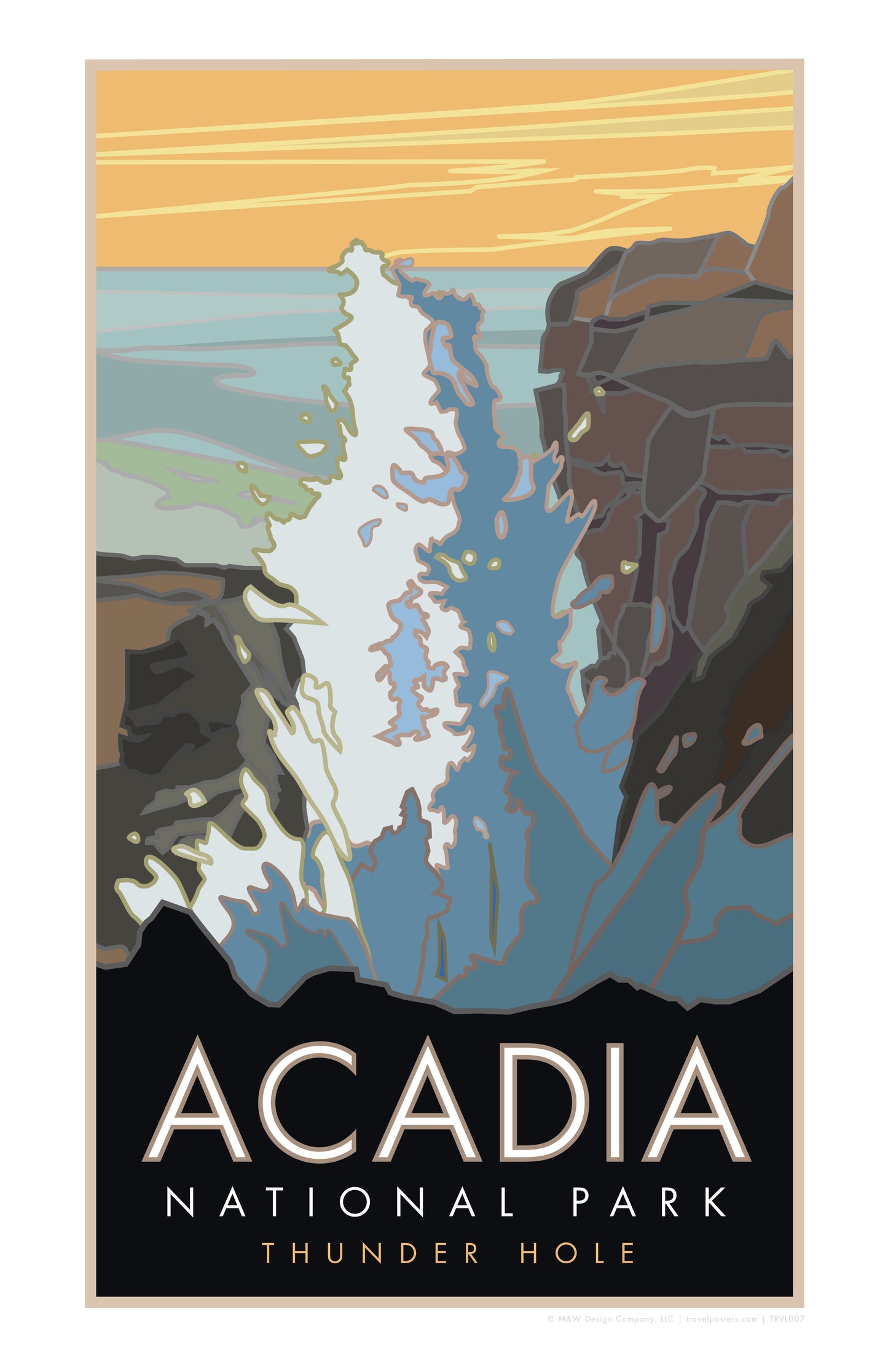 Acadia National Park, Thunder Hole, Maine - Poster