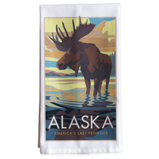 Alaska National Parks, Moose View -Tea Towel