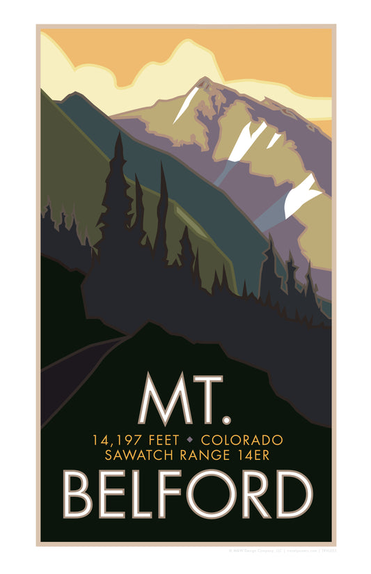 Mt. Belford, Colorado - Colorado 14er - Poster