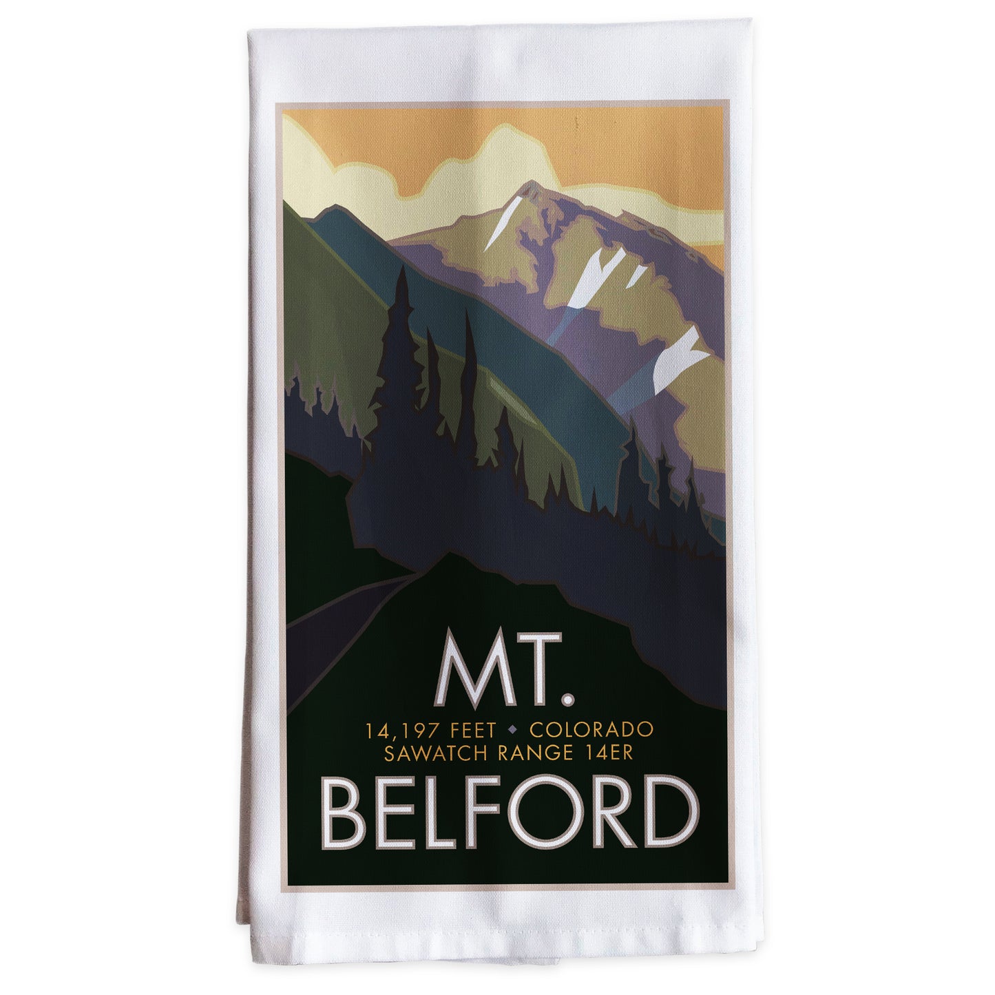 Mt. Belford, Colorado - Colorado 14er -Tea Towel