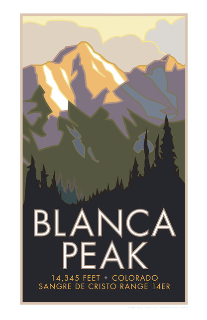 Blanca Peak, Colorado - Colorado 14er - Poster