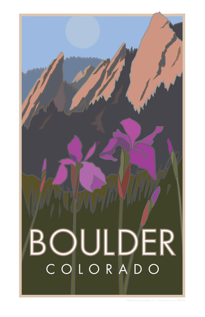 Boulder Iris, Colorado - Poster