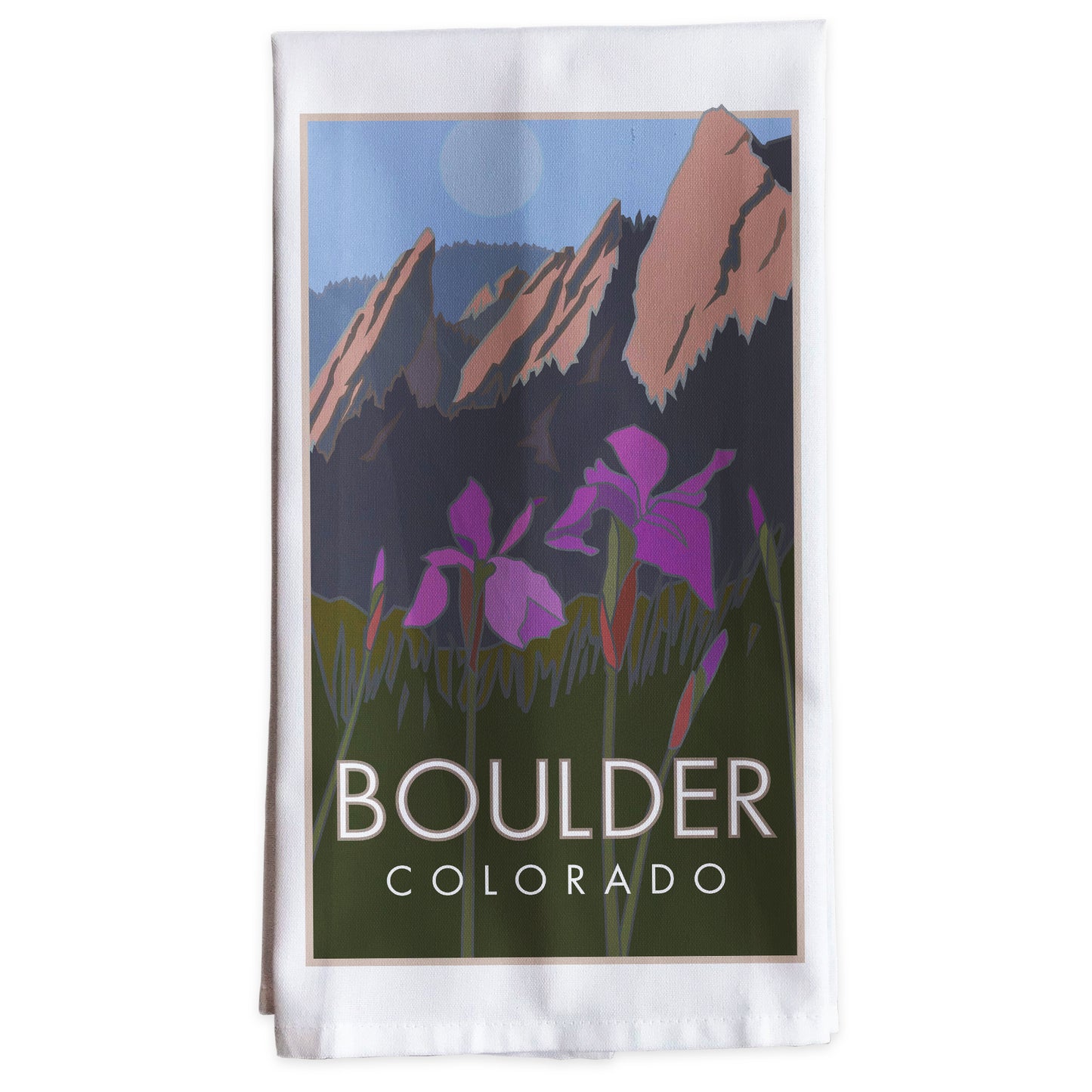 Boulder Iris, Colorado -Tea Towel
