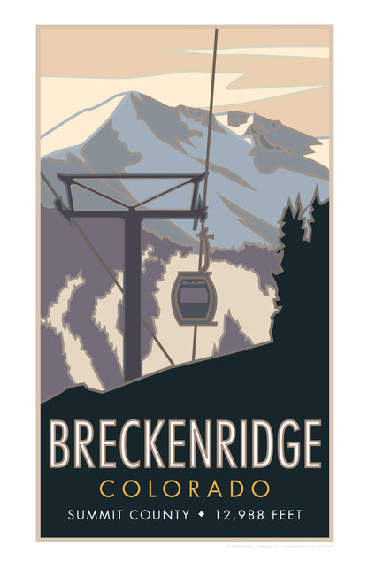 Breckenridge, Colorado, Ski Gondola - Poster