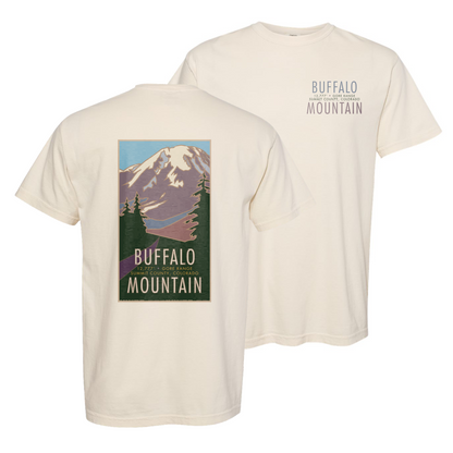 Buffalo Mountain, Summit County Colorado - Comfort Colors Heavyweight T-Shirt