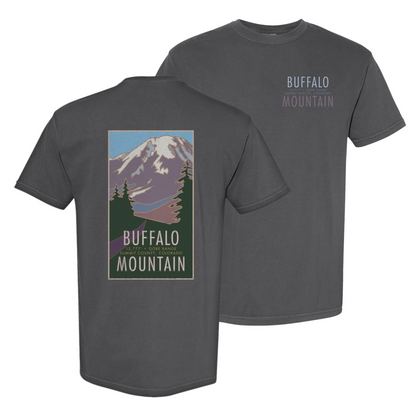 Buffalo Mountain, Summit County Colorado - Comfort Colors Heavyweight T-Shirt