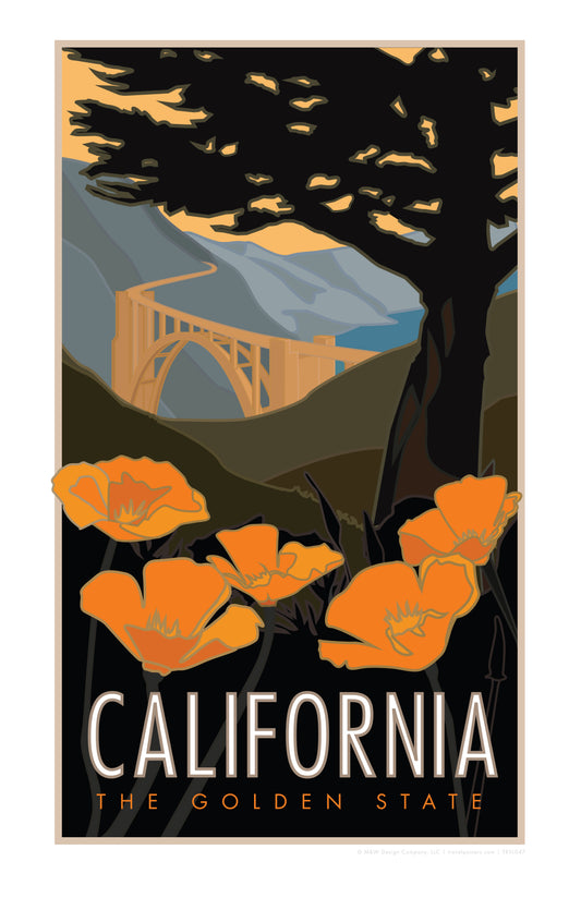 California - The Golden State - Poster