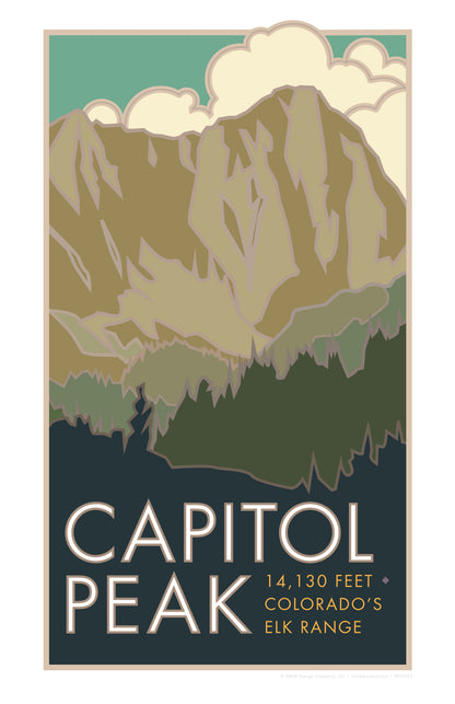 Capitol Peak, Colorado - Colorado 14er - Poster