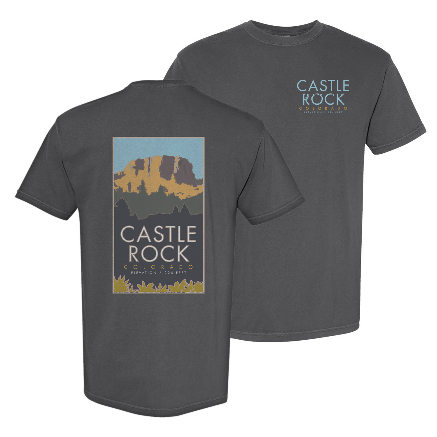 Castle Rock, Colorado - Comfort Colors Heavyweight T-Shirt