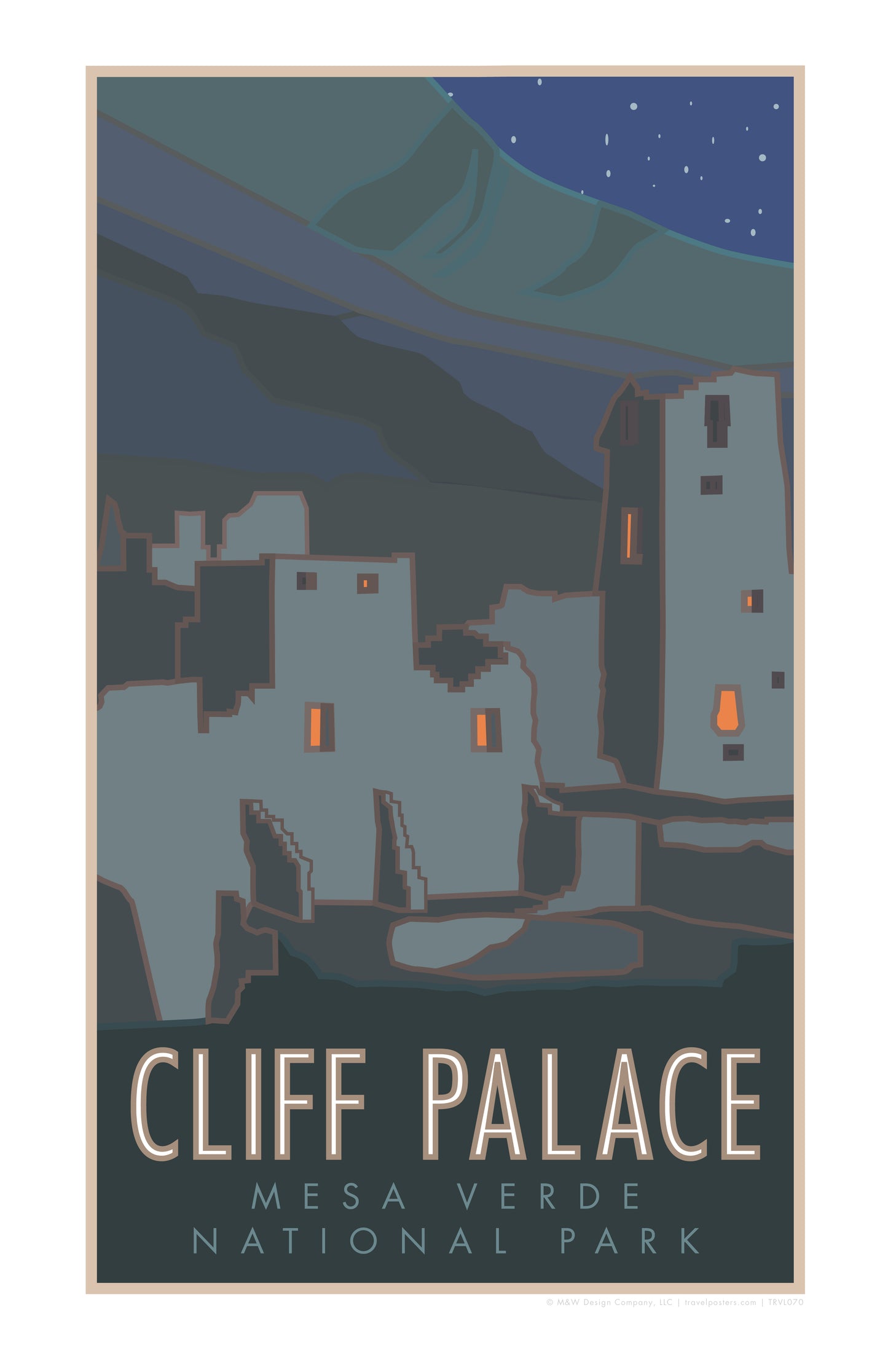 Cliff Palace, Mesa Verde National Park, Colorado - Poster