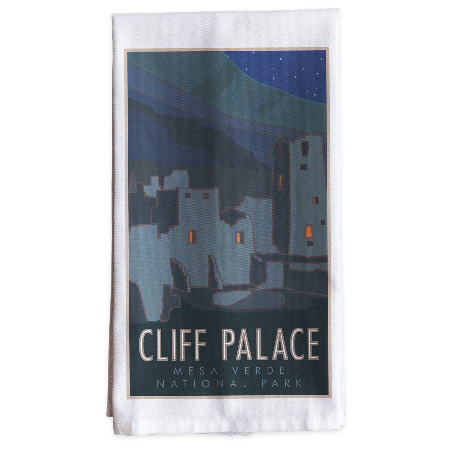 Cliff Palace, Mesa Verde National Park, Colorado -Tea Towel