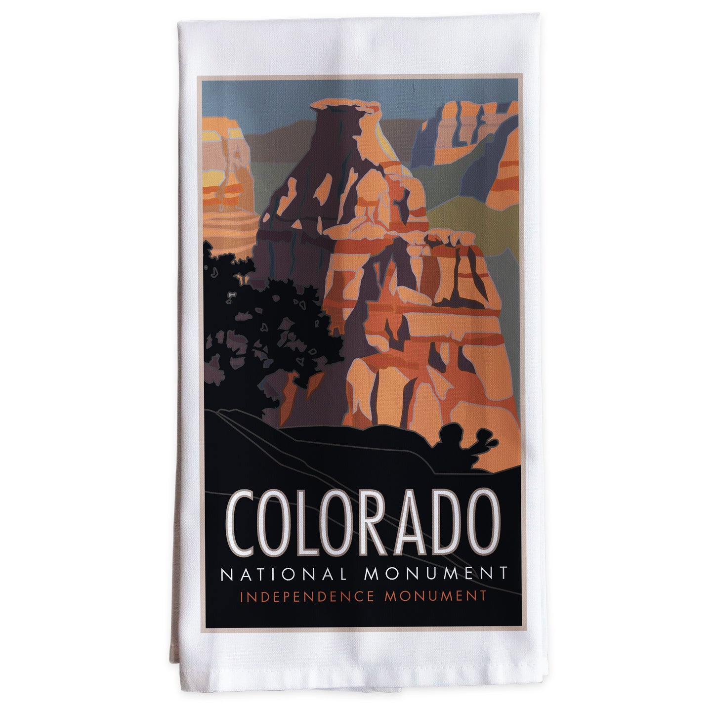 Colorado National Monument #2 (Independence Monument) -Tea Towel