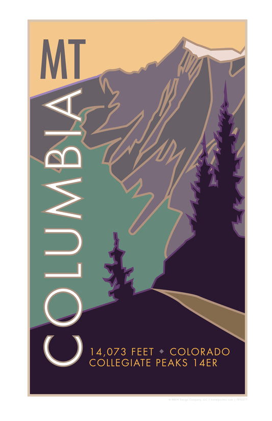 Mount Columbia, Colorado - Colorado 14er - Poster