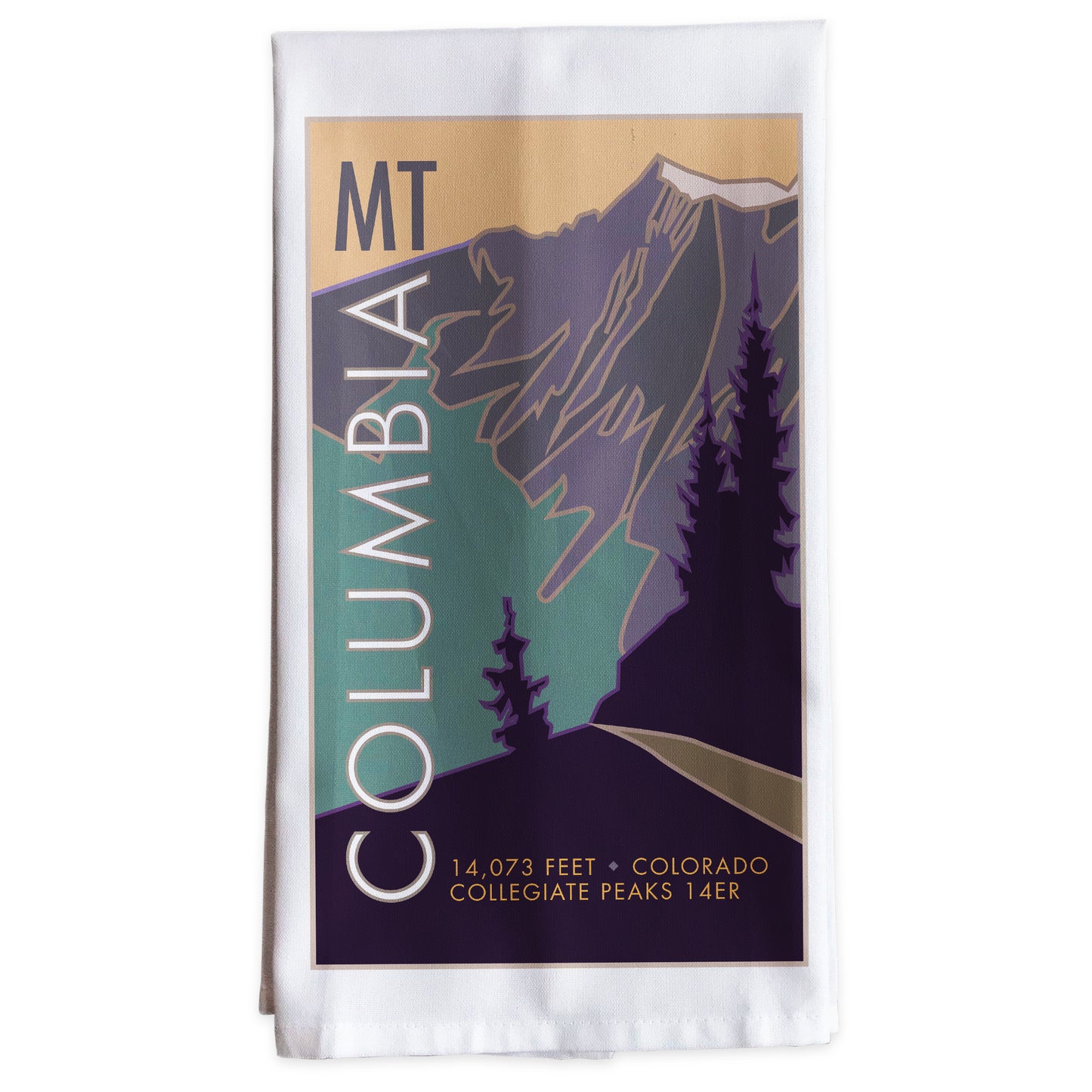 Mount Columbia, Colorado - Colorado 14er -Tea Towel