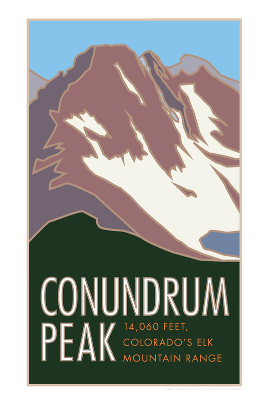 Conundrum Peak, Colorado - Colorado 14er - Poster