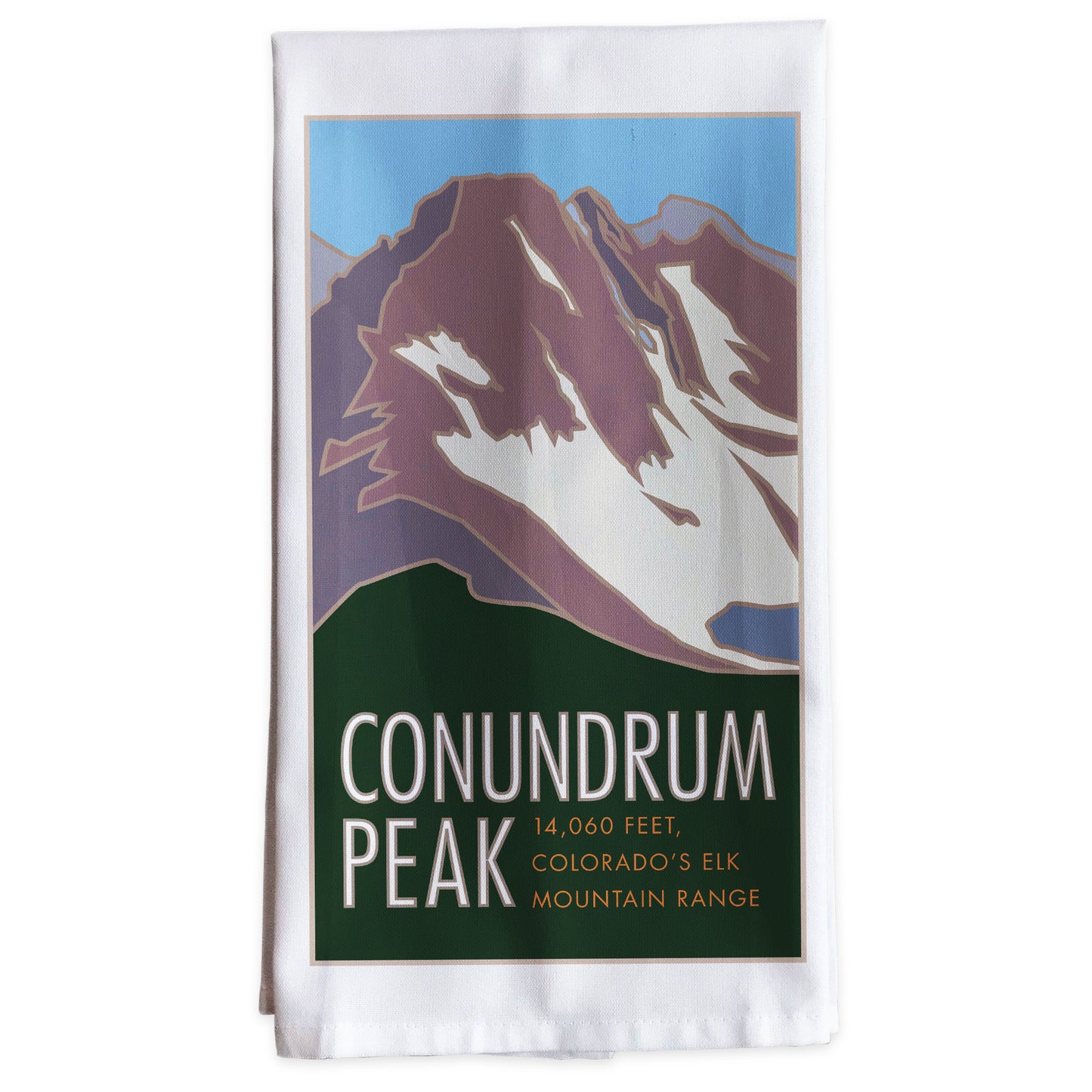 Conundrum Peak, Colorado - Colorado 14er -Tea Towel