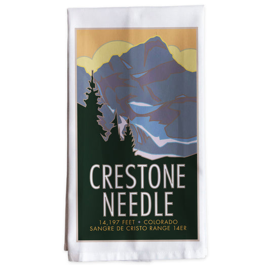 Crestone Needle, Colorado - Colorado 14er -Tea Towel