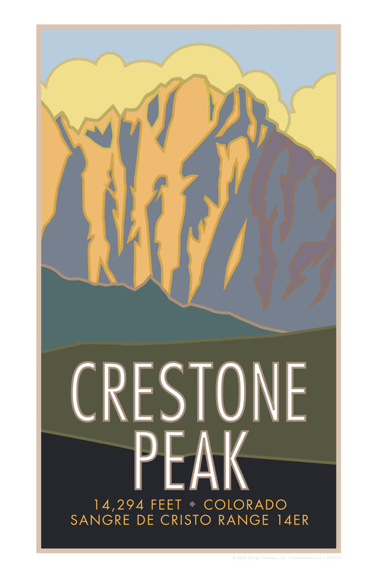 Crestone Peak, Colorado - Colorado 14er - Poster