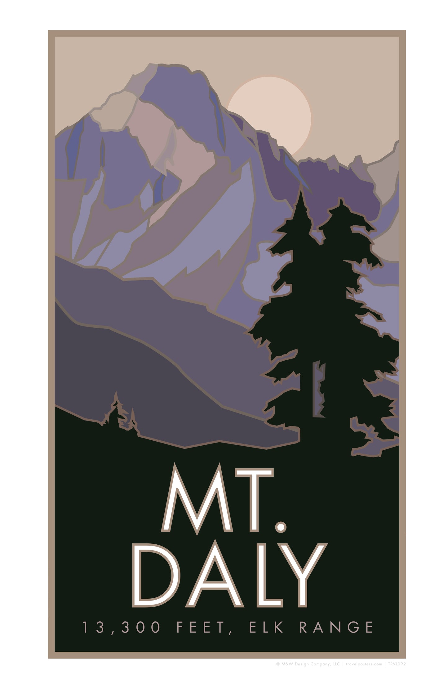 Mt. Daly Colorado Travel Poster