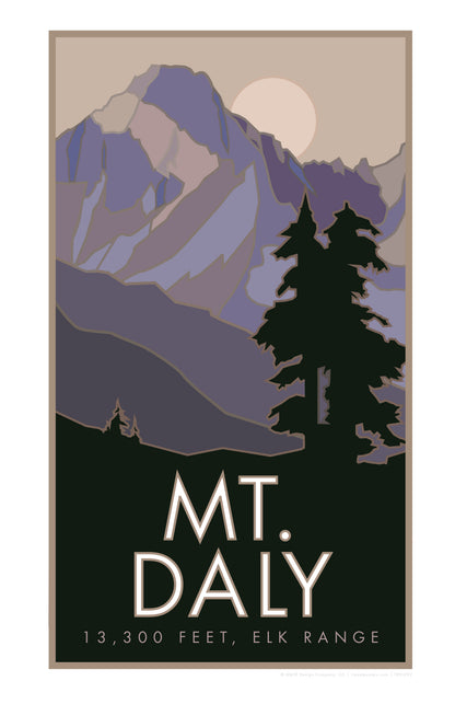 Mt. Daly Colorado Travel Poster