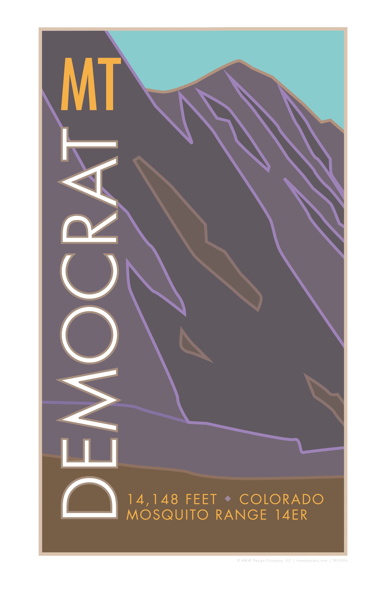 Mt. Democrat, Colorado - Colorado 14er - Poster