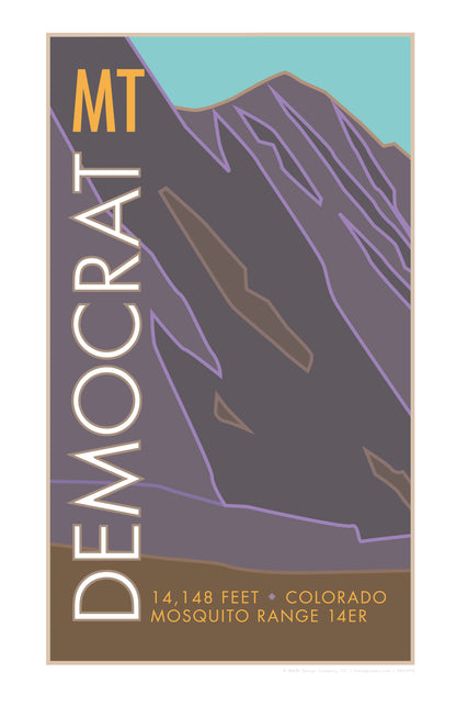 Mt. Democrat, Colorado - Colorado 14er - Poster