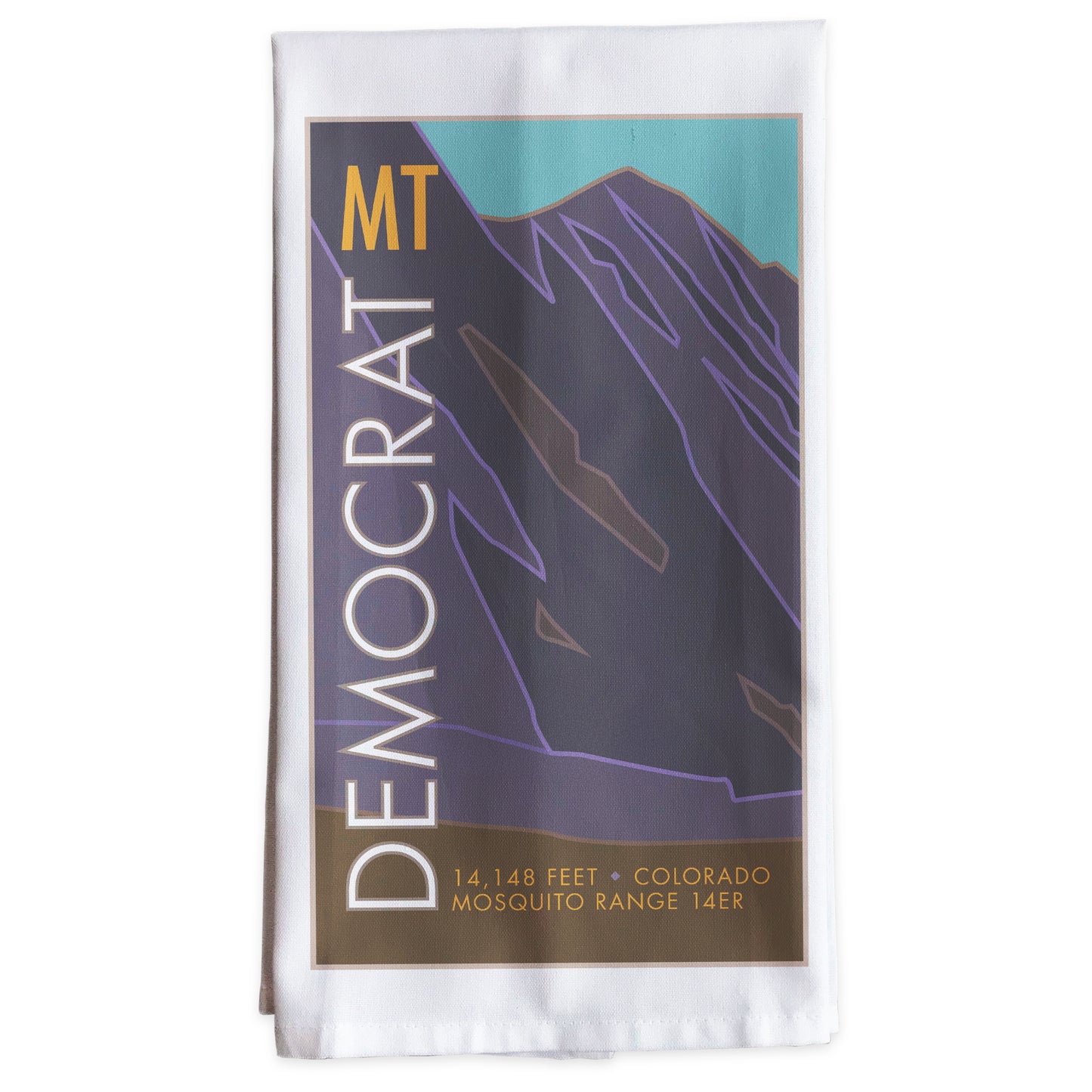 Mt. Democrat, Colorado - Colorado 14er -Tea Towel