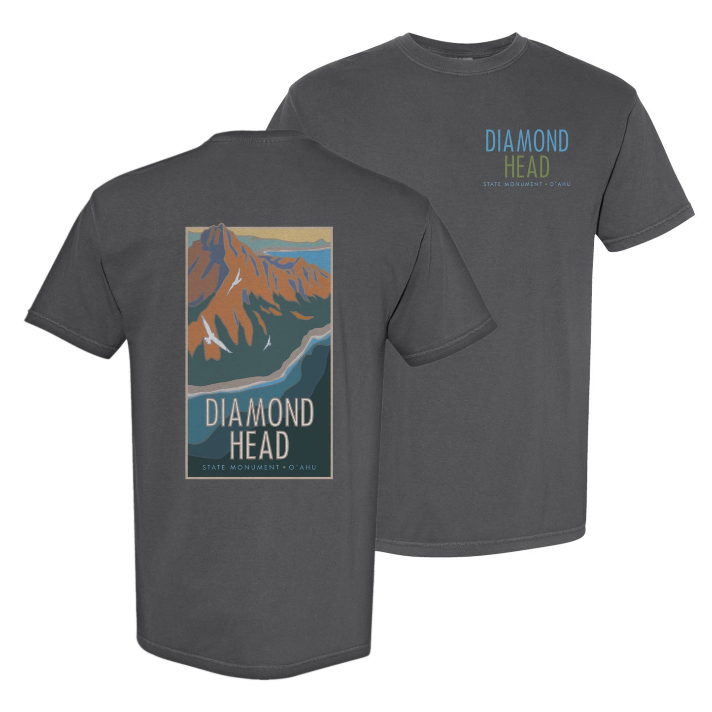 Diamond Head State Monument, Hawaii - Comfort Colors Heavyweight T-Shirt